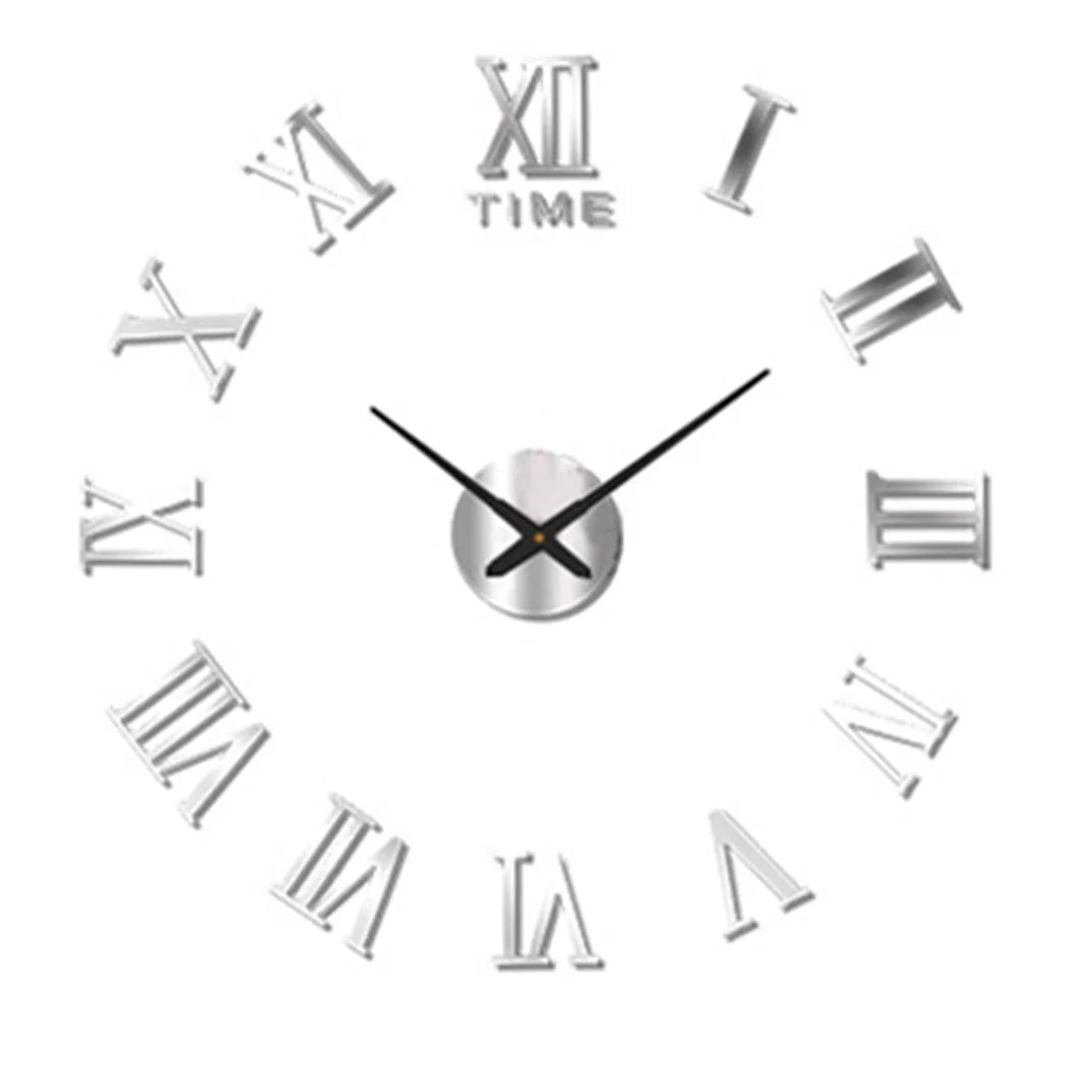 Large 3D Luminous Acrylic Wall Clock – DIY European Style