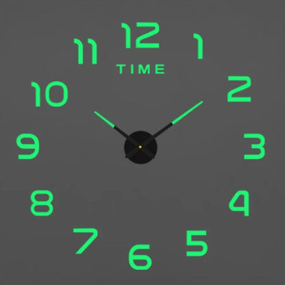 Large 3D Luminous Acrylic Wall Clock – DIY European Style