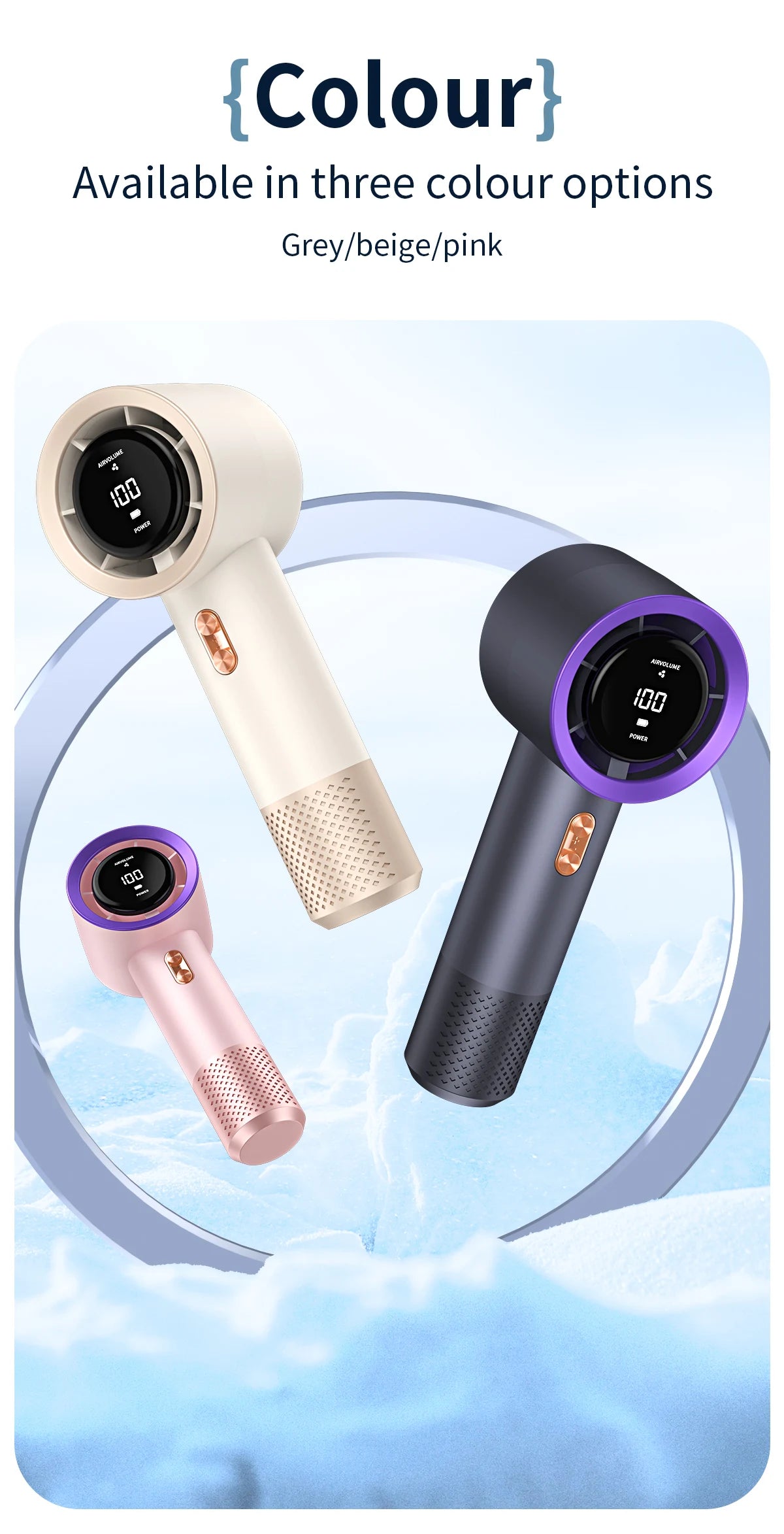Mini Handheld Portable Fan – USB Powered, 3 Colours