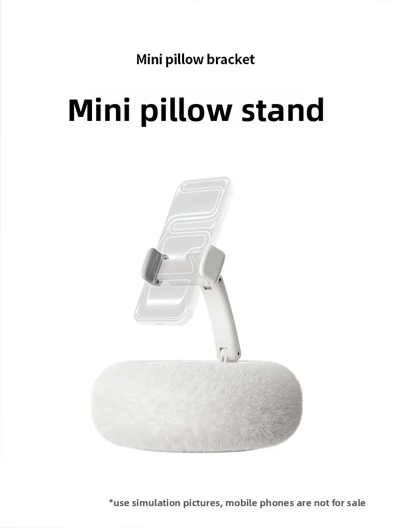 Plush Pillow Phone Stand Foldable Rotatable Car Sofa Bed Lazy Holder for Mobile Tablet