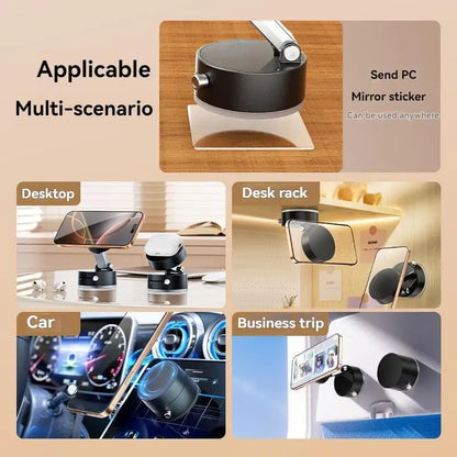 Magnetic Suction Cup Phone Holder – Multi-Surface Car & Desk Stand