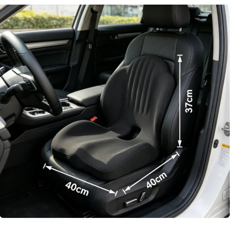 Ergonomic Memory Foam Seat Cushion with Lumbar Support Orthopedic Back Tailbone Sciatica Pain Relief for Office Chair Car