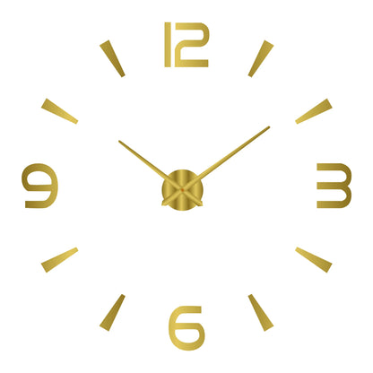 Large Roman Numeral Acrylic Mirror Wall Clock – DIY 3D Sticker
