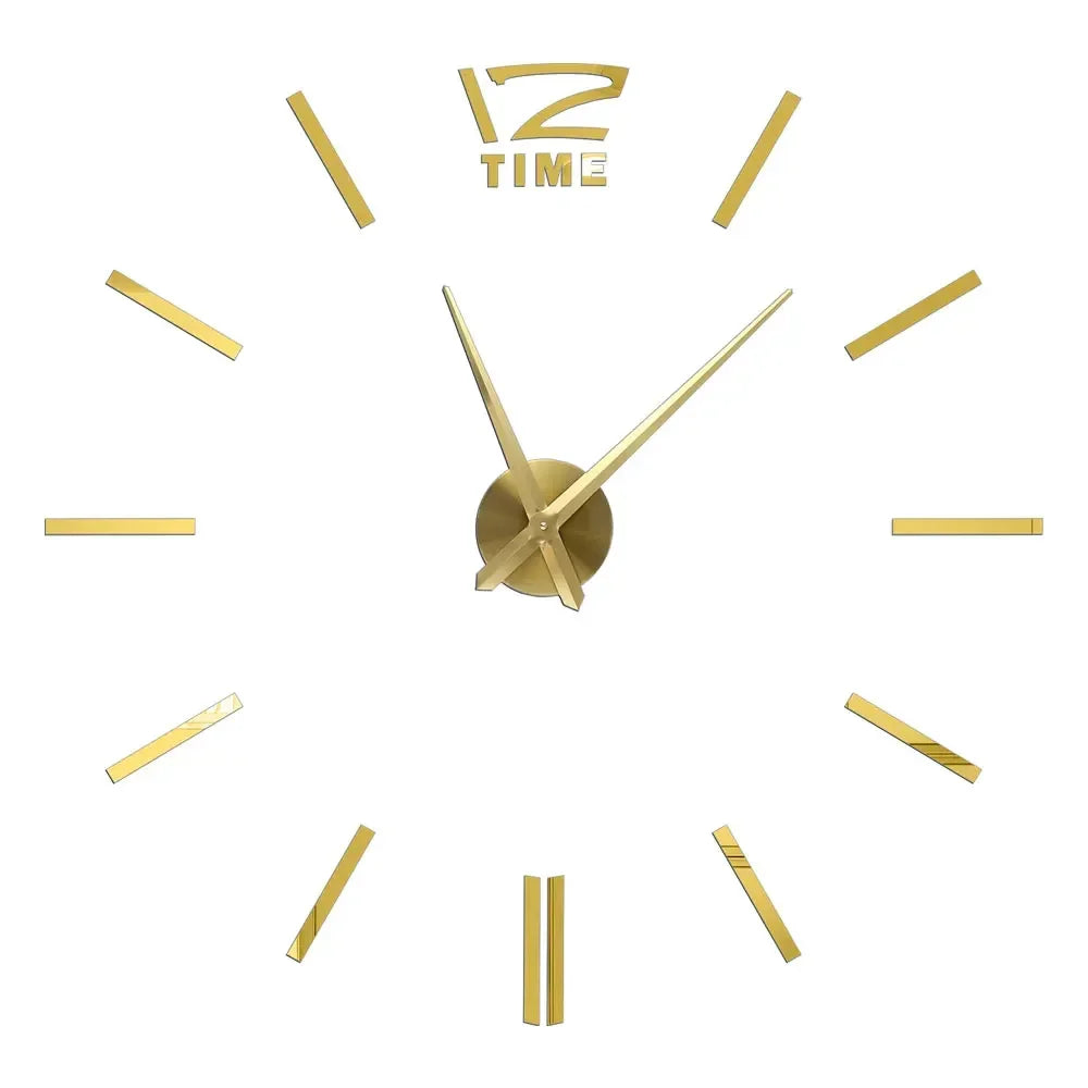 Large 3D Luminous Acrylic Wall Clock – DIY European Style
