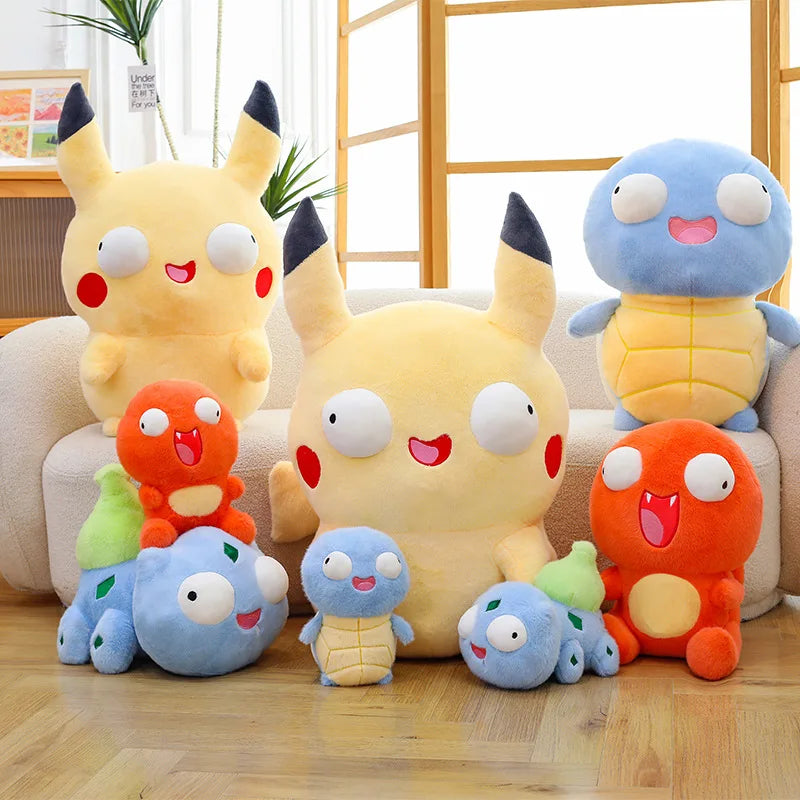 30cm Pokemon Plush Toys Pikachu Charmander Squirtle Bulbasaur Soft Stuffed Dolls Cute Anime Nap Pillow Kawaii Desk Decor Gift
