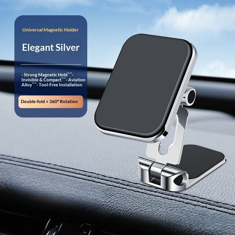 Magnetic Car Phone Holder – Foldable Air Vent & Dashboard Mount