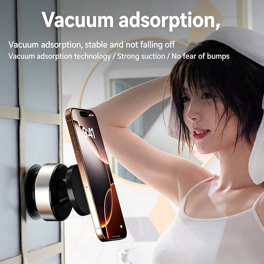 Magnetic Vacuum Car Phone Holder – Dashboard Navigation Mount
