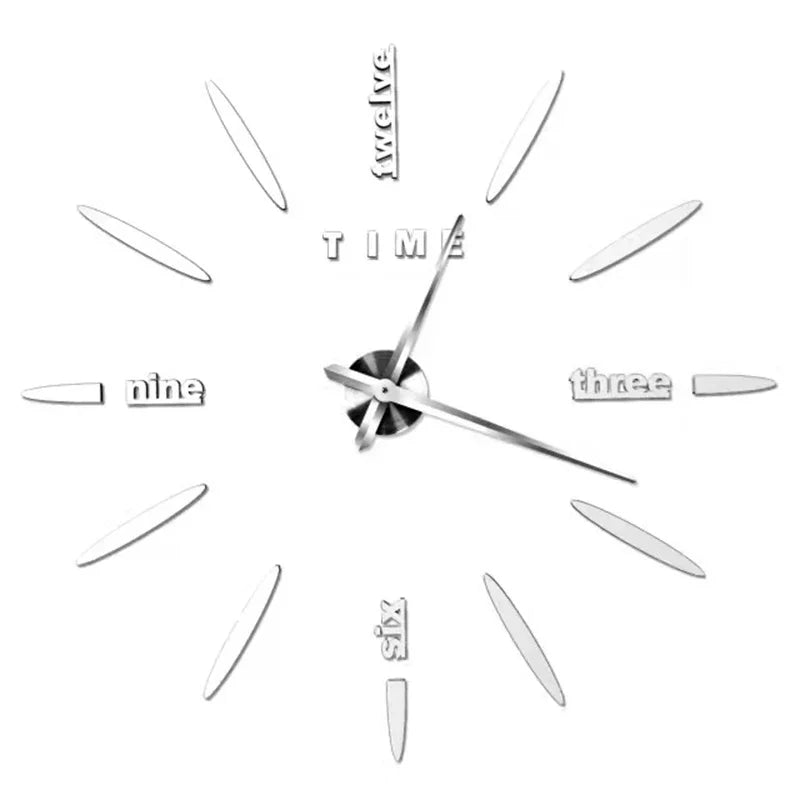 Large 3D Luminous Acrylic Wall Clock – DIY European Style