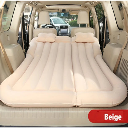 Car Inflatable Travel Mattress Bed – Back Seat Sleeping Mat with Pillows