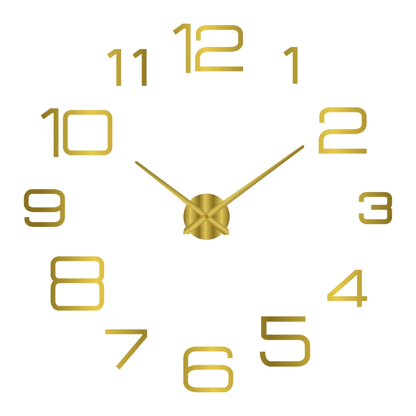 Large Roman Numeral Acrylic Mirror Wall Clock – DIY 3D Sticker