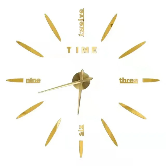 Large 3D Luminous Acrylic Wall Clock – DIY European Style