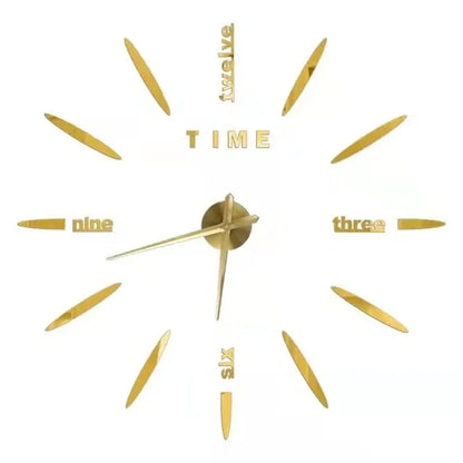 Large 3D Luminous Acrylic Wall Clock – DIY European Style