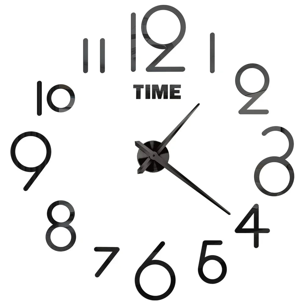 Large 3D Luminous Acrylic Wall Clock – DIY European Style