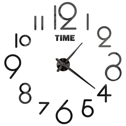 Large 3D Luminous Acrylic Wall Clock – DIY European Style