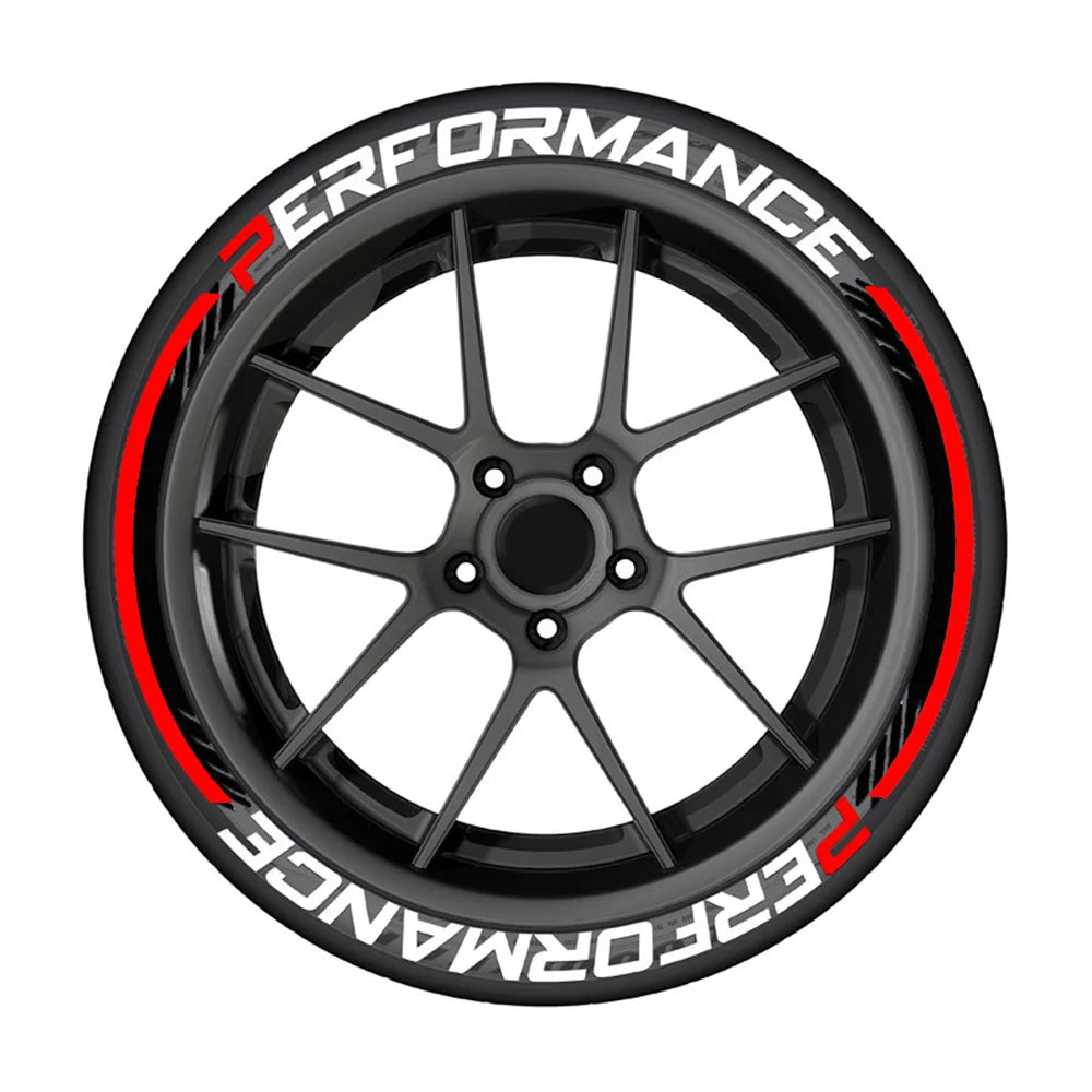 3D Car Tyre Letter Stickers – Universal Wheel Rim Decals (8-Piece Set)