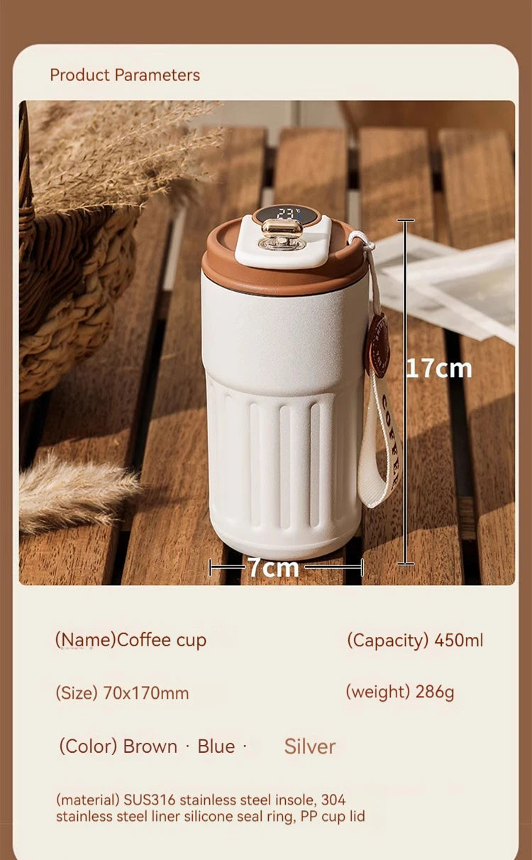 450ml Stainless Steel Thermal Flask with LED Temperature Display