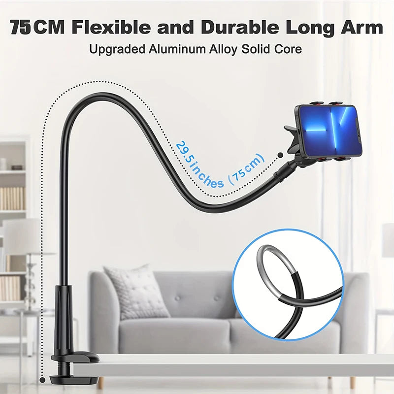 Flexible Gooseneck Phone Holder – Bed & Desk Clamp Stand