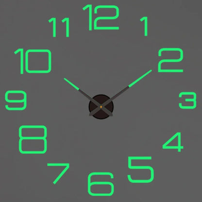 Large 3D Luminous Acrylic Wall Clock – DIY European Style
