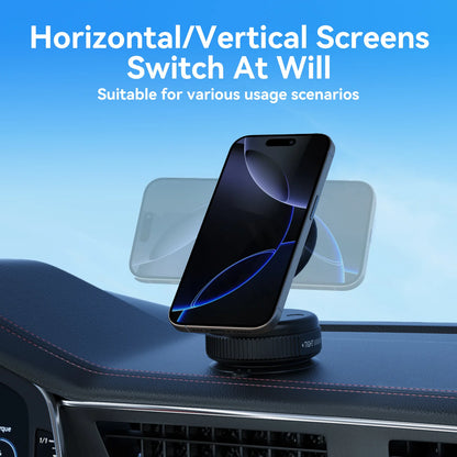 Magnetic Dashboard Phone Holder – Foldable & Extendable with Vacuum Suction