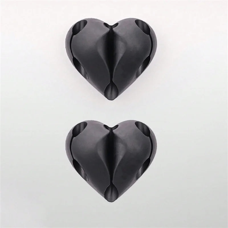 Heart-Shaped Cable Winder & Clip – Cord Organiser (2/4 Pack)