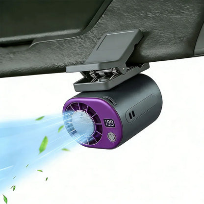 Portable Car Clip Fan 360° Rotatable 199 Speed Wind USB Cooled Rechargeable Electric Fan Low Noise Mini Fan Clamp Anywhere