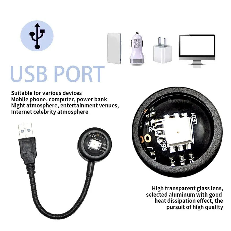 RGB Sunset Projection Night Light – USB LED Lamp for Home & Photography