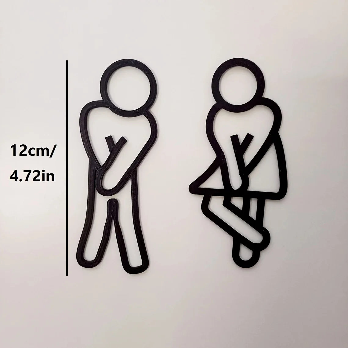 Funny Bathroom Door Sign – Acrylic Restroom Wall Sticker