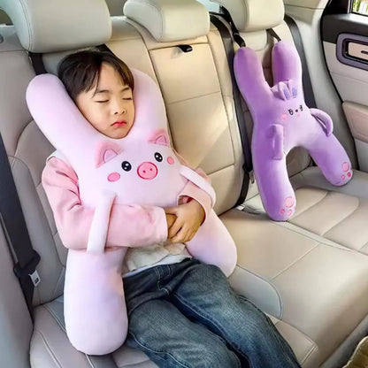 Car Seat Safety Neck Pillow Cute Children's Headrest Lumbar Support Anti Pinch Neck Cute Cartoon Sleeping Pillow
