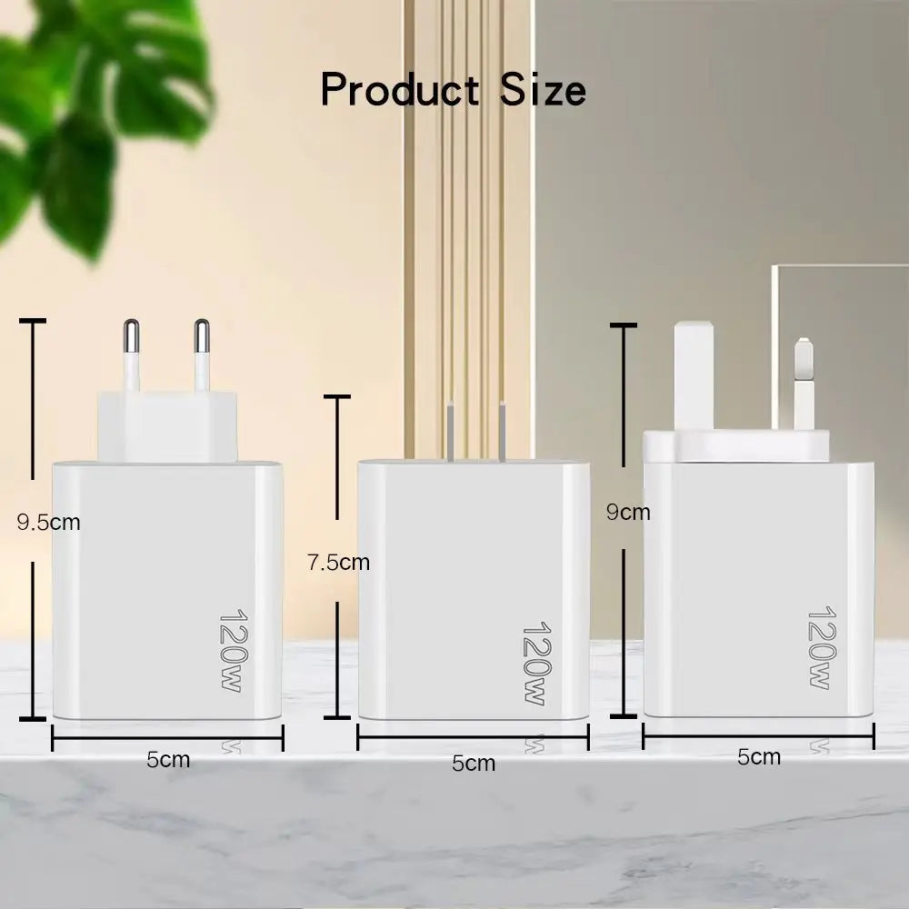 PD 5 Port USB Charger Fast Charging QC3.0 USB C Type C Mobile Phone Charger For iPhone Huawei Samsung Xiaomi ipad Quick Charge