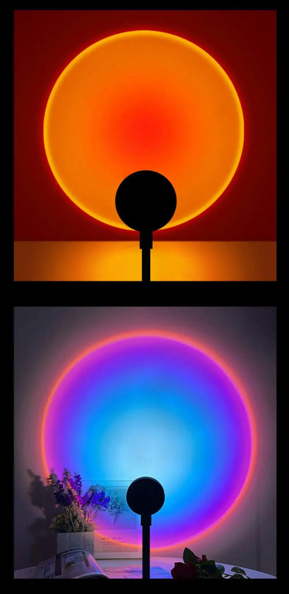 RGB Sunset Projection Night Light – USB LED Lamp for Home & Photography