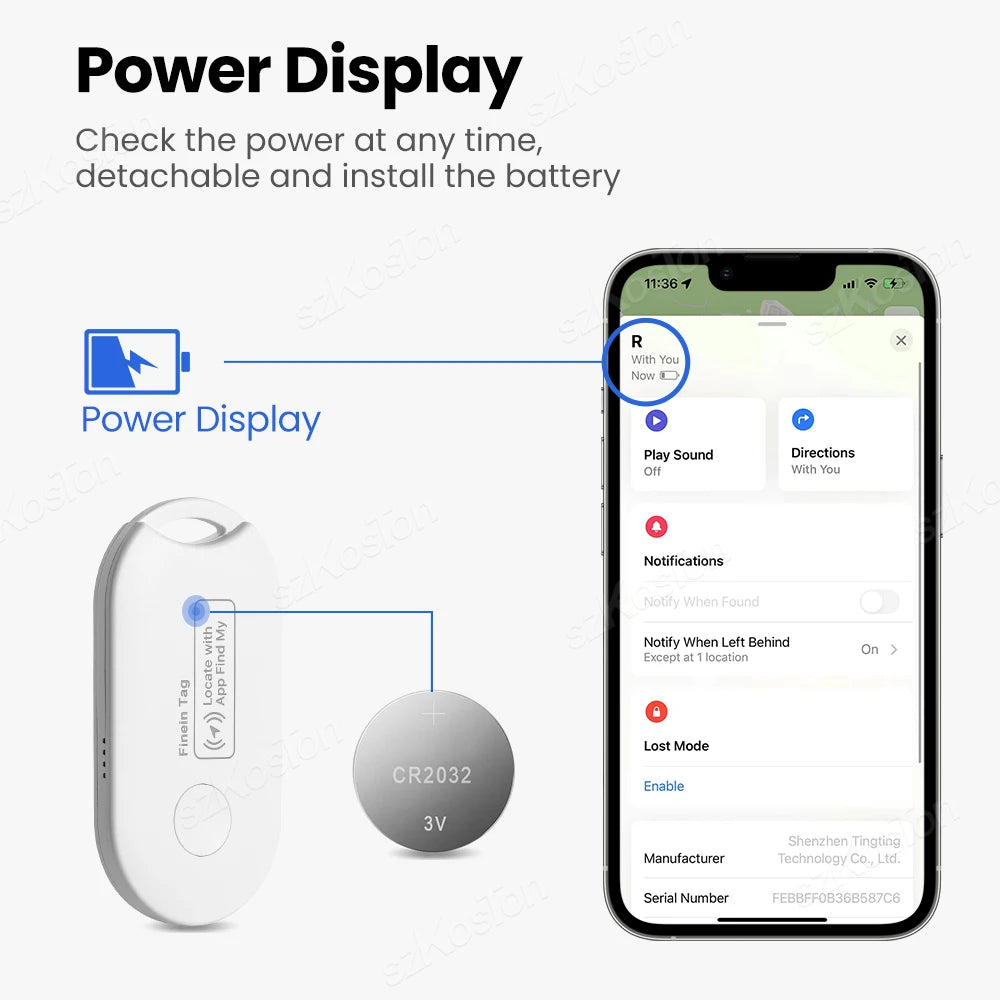 Bluetooth Tracker Tag – Works with Apple Find My | Anti-Loss Finder for Keys, Wallet & Luggage