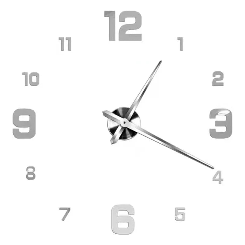 Large 3D Luminous Acrylic Wall Clock – DIY European Style