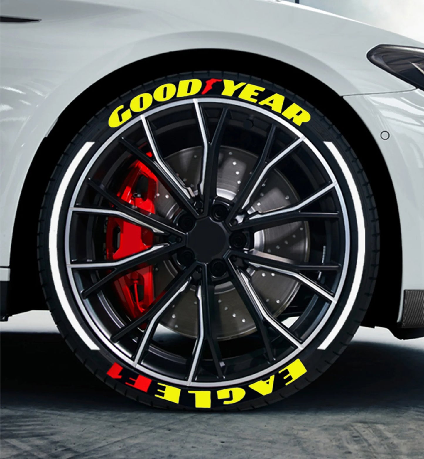 3D Car Tyre Lettering Stickers – Universal Wheel Decals (Set for 4 Tyres)