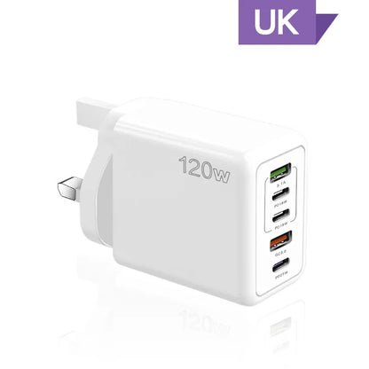 PD 5 Port USB Charger Fast Charging QC3.0 USB C Type C Mobile Phone Charger For iPhone Huawei Samsung Xiaomi ipad Quick Charge