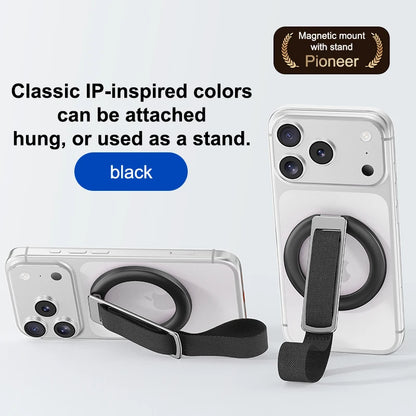 Magnetic Wrist Strap Phone Holder with 360° Ring Stand