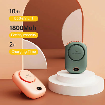 Bladeless Neck Fan – USB Rechargeable, 3 Speeds, Hands-Free Cooling