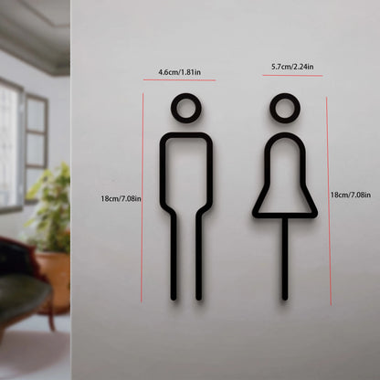 Funny Bathroom Door Sign – Acrylic Restroom Wall Sticker