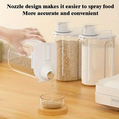 2.5L Covered Moisture-proof Sealed Storage Container - Used for Grain, Nut, Flour, Rice Food Storage Boxes
