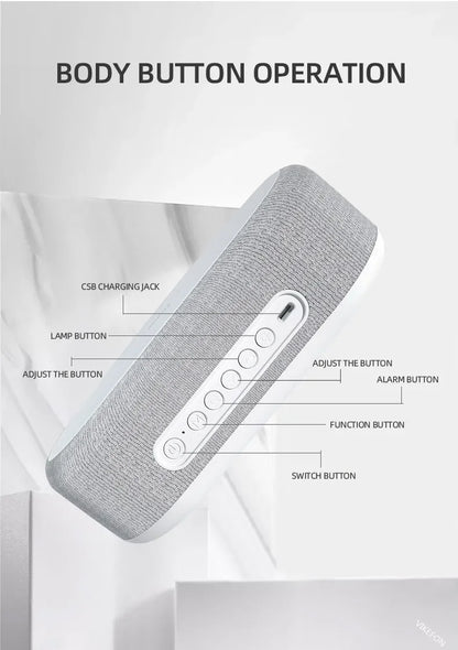 Alarm Clock Wireless Chargers Pad Phone Bedroom Lamp Night Light Desk Thermometer For iPhone 17 16 15 14 13 Fast Charging Dock