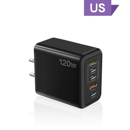 PD 5 Port USB Charger Fast Charging QC3.0 USB C Type C Mobile Phone Charger For iPhone Huawei Samsung Xiaomi ipad Quick Charge