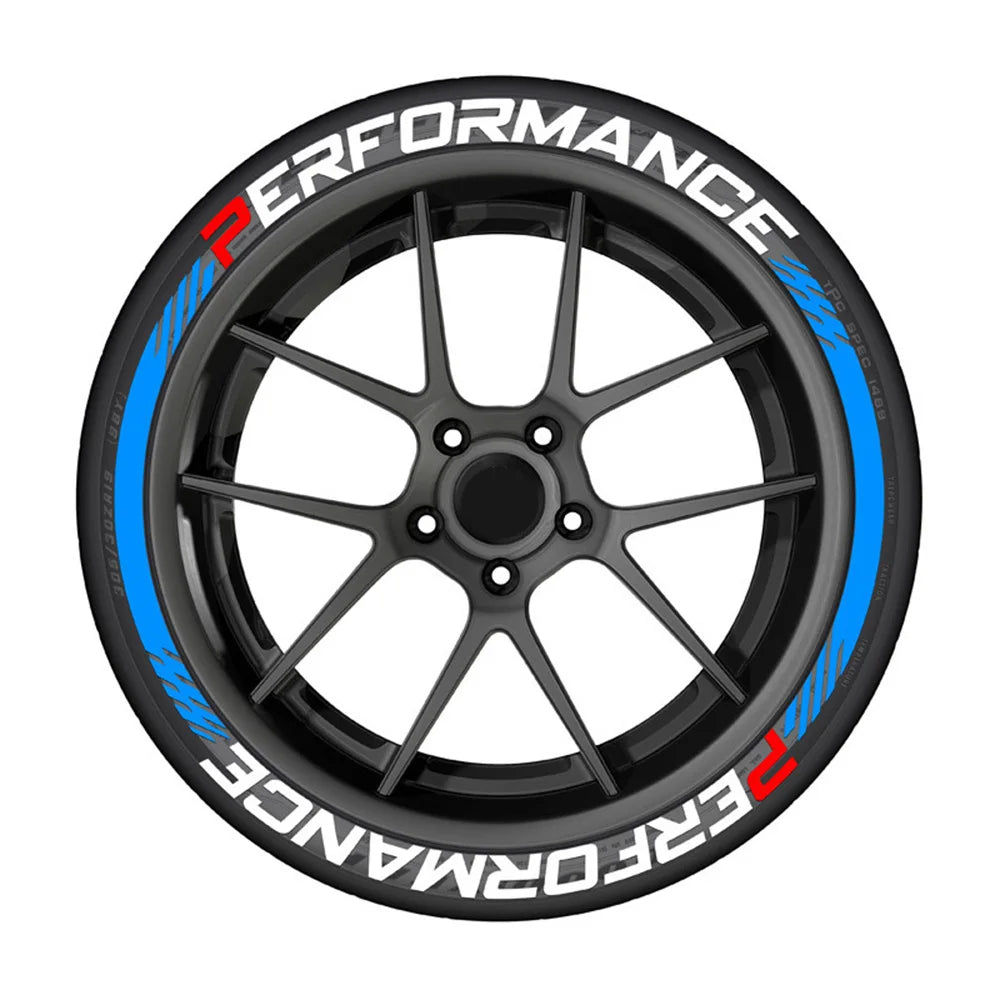 3D Car Tyre Letter Stickers – Universal Wheel Rim Decals (8-Piece Set)
