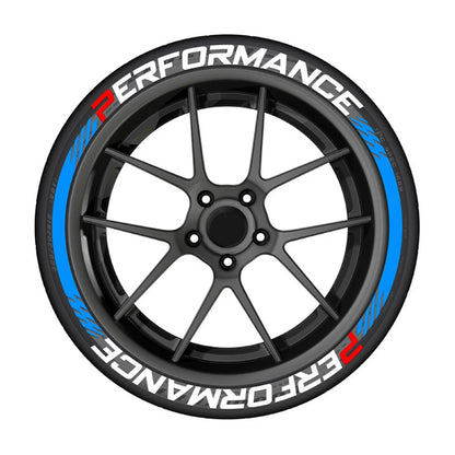 3D Car Tyre Letter Stickers – Universal Wheel Rim Decals (8-Piece Set)