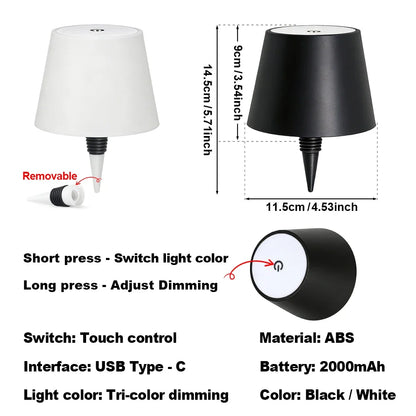 LED Wine Bottle Lamp – USB Rechargeable Ambient Table Light
